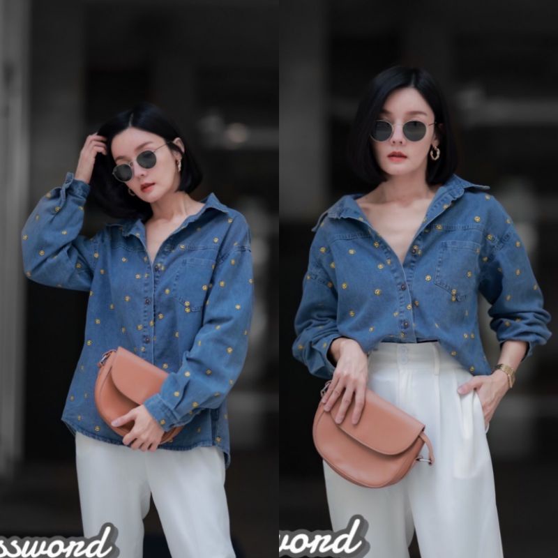 PW#เสื้อเชิ้ตยีนส์#เสื้อเชิ้ต#password