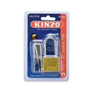 KINZO กุญแจทองแบบแขวน K 735L-35 มม.