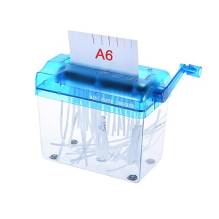 [ SZ-123 ] Gion - Paper Shredders For A6 Size เครื่องทำลายเอกสารแบบมือหมุนขนาด A6 [ คละสี ]