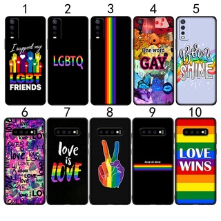 เคสซิลิโคนนิ่ม ลาย LGBT EG53 สีรุ้ง สําหรับ Samsung S22 A53 A73 Plus Ultra