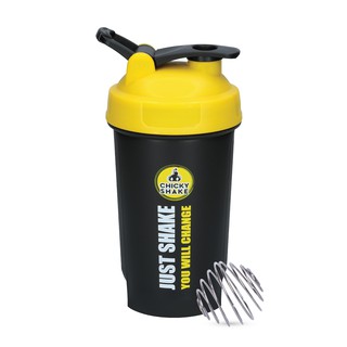 Chicky Shake Shaker แก้วเชคเกอร์ - Black ขนาด 500ml. พร้อม! Blender Ball กระบอกเชค แก้วชงโปรตีน แก้วเขย่าเวย์ โปรตีน