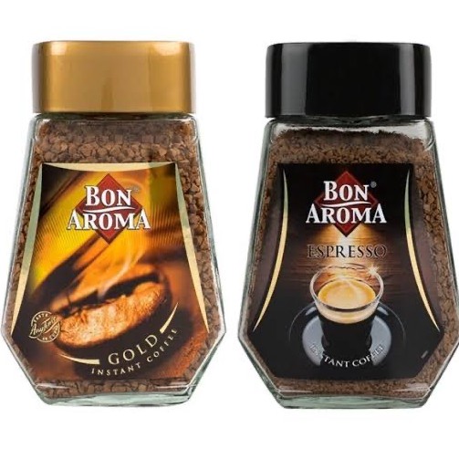 Work From Home PROMOTION ส่งฟรี Bon Aroma Gold & Espresso instant Coffee กาแฟสำเร็จรูป บอนอโรม่า กาแฟโกลด์ ขวด 100g,200g. Aroma Gold 100 ก เก็บเงินปลายทาง