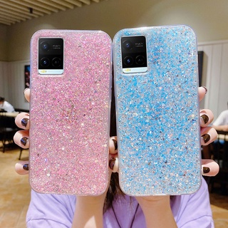 เคสโทรศัพท์ วีโว่ Vivo Y21 2021 เคสซิลิโคนนิ่ม เปล่งประกายราวกับเพชร ซิลิโคนกันกระแทกสําหรับ เคส Vivo Y21 เลื่อมแวววาว เคสโทรศัพท์