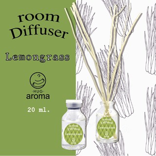 กลิ่นตะไคร้หอม 20ML ก้านไม้หอม น้ำหอมปรับอากาศ อโรม่า Hug Aroma Reed Diffuser ปรับอากาศ ภายในบ้าน Lemongrass