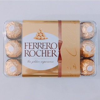 Ferrero Rocher T30 ช๊อกโกแลตผสมเฮเซลนัทสอดไส้ครีมและเฮลเซลนัท