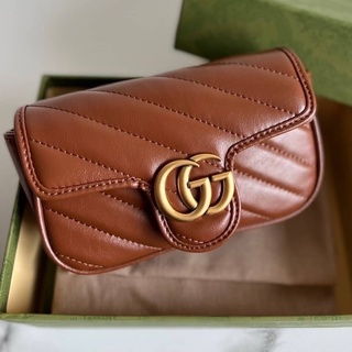 กระเป๋า GU CCI GG MARMOT Super Mini Leather Bag 💛