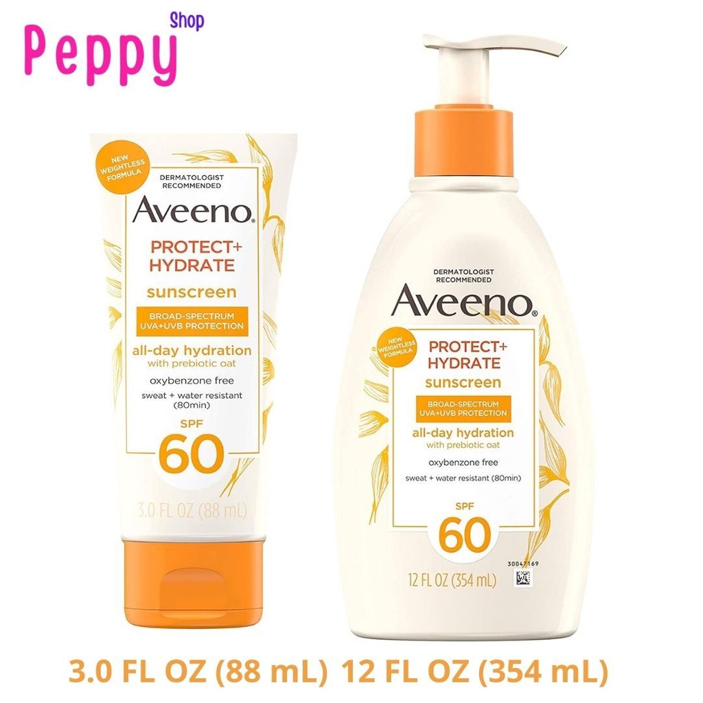 Aveeno Protect + Hydrate Sunscreen SPF 60 ครีมกันแดด สำหรับทาตัว