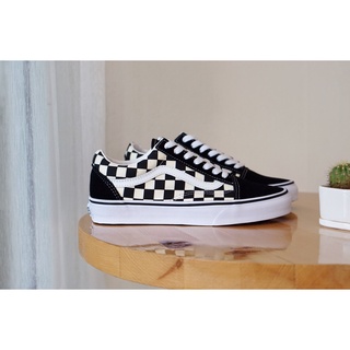 [ของแท้ ส่งฟรี จากไทย] VANS OLD SKOOL (BLACK/CHECKERBOARD)