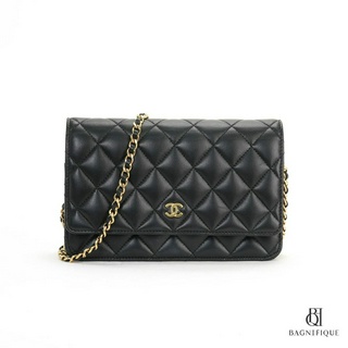 CHANEL WOC 7.5 BLACK LAMB GHW