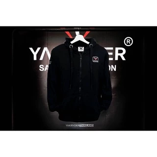 YAKRYDERเสื้อฮู้ดการ์ดสีดำลิมิเต็ดงานปัก พร้อมการ์ดแข็ง 5 จุด เสื้อขี่บิ้กไบค์