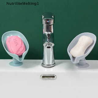 [NutriliteMelting1] กล่องใส่สบู่ฟองน้ํา รูปใบไม้ ระบายน้ํา สําหรับห้องน้ํา