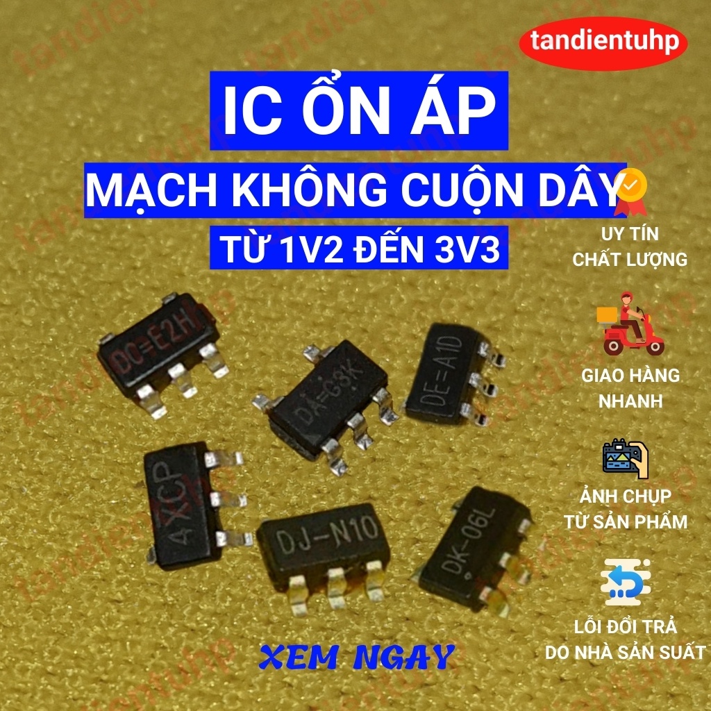 10 ชิ้น พาวเวอร์ซัพพลาย IC RT9193: DA=G3K 1,2V, ZU=J10 1/2/3V, DC=E2H 1.8V, DJ-N10 2,8V, DK-06L 3V)