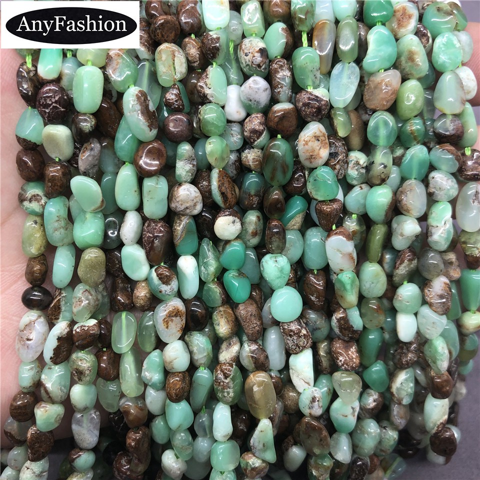เครื่องประดับ ลูกปัดหยกแอฟริกา หินเบญจมาศ ธรรมชาติ DIY