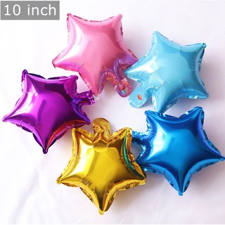 10 inch Star Balloon for Birthday Party Wedding Anniversary Decoration Shop Decoration Childrens Bedroom Decoration Aluminum Foil balloon