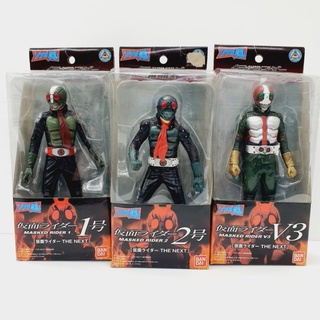 2007 100% THE NEXT BANDAI Soul of Vinyl Kamen Rider The Next Series (3 items) Kamen Rider V 1, V 2 &amp; Kamen Rider V3