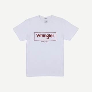 [S-5XL] WRANGLER เสื้อยืดแขนสั้นผู้ชาย รุ่น WR S171R207 สีขาว เสื้อผ้าผู้ชาย เสื้อยืดแขนสั้น