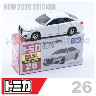 รถเหล็กTomica ของแท้ Tomica No. 26 Toyota Crown  (มีสติ๊กเกอร์ First Lot 2020)