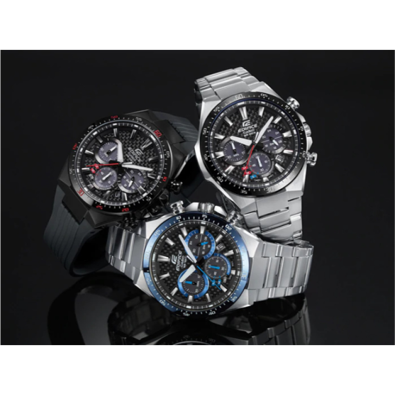Win Watch Shop Casio Edifice รุ่น EQS800CDB1AV นาฬิกาข้อมือผู้ชายโครโนกราฟ สายแสตนเลส