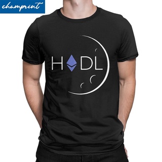 [COD]เสื้อยืดผ้าฝ้ายคอกลมพิมพ์ลาย Ethereum Hodl Moon สําหรับผู้ชาย