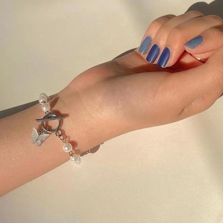 สร้อยข้อมือ ประดับไข่มุก แฟชั่นเกาหลี สําหรับผู้หญิง สร้อยข้อมือแฟชั่น