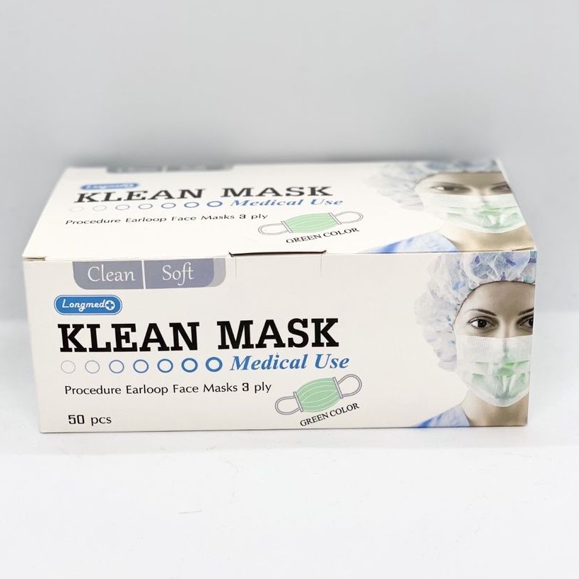 หน้ากากอนามัยทางการแพทย์ แมส klean mask กล่องละ 50 ชิ้น