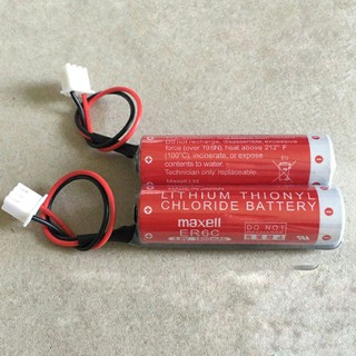 แบตเตอรี่ Maxell ER6C Lithium 3.6 V Battery (ขั้วสีขาว)สายคู่พร้อมใช้งาน