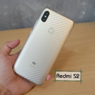 กันรอยหลัง Redmi S2 ใสลายเคฟล่า