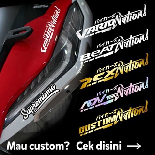 สติกเกอร์ ลาย Vario Nation ADV PCX Costum Nation Costum โครเมี่ยม Vario Beat ADV PCX กันน้ํามันวาว สําหรับติดตกแต่งรถจักรยานยนต์