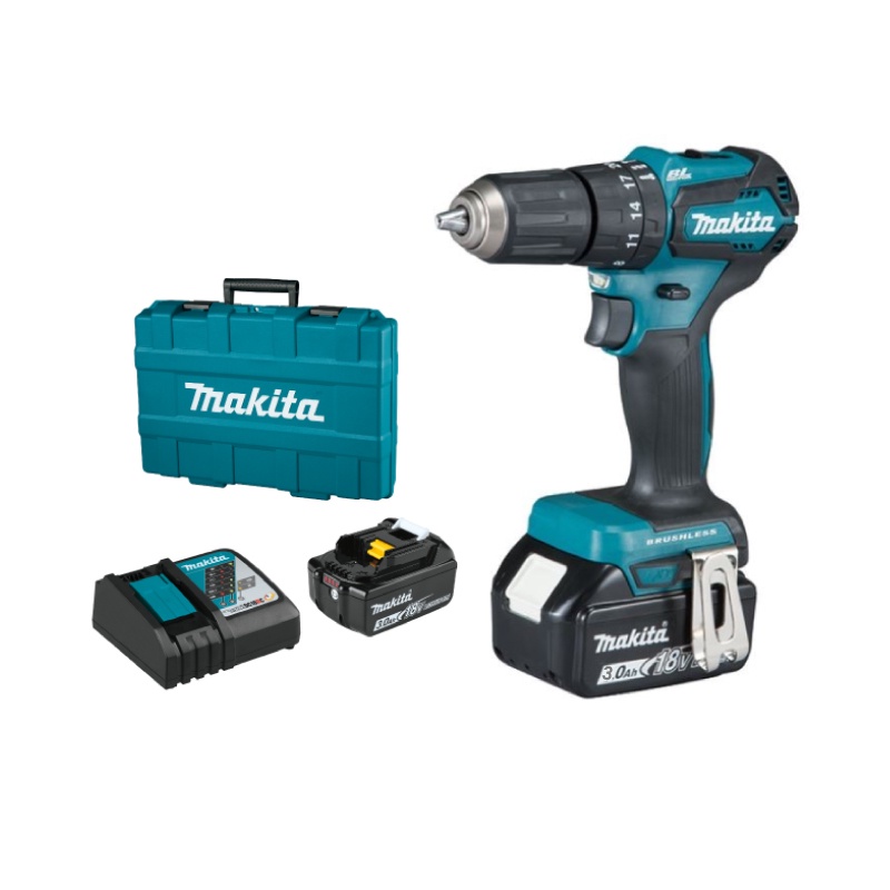 [คอมโบเซ็ต] MAKITA DHP483RFE : สว่านเจาะกระแทกไร้สาย 18V
