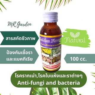 สารสกัดชีวภาพ ป้องกันเชื้อราและแบคทีเรีย 100ซีซี Anti-fungi and bacteria II Golden Flower