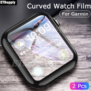 ( 2 ชิ้น ) ฟิล์มกระจกนิรภัยกันรอยหน้าจอ 3 D สําหรับ Garmin Venu Sq Venu 2 2S