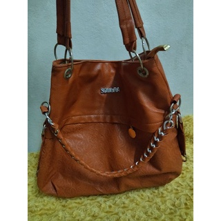 กระเป๋าหนังแฟชั่น Selfora งานสะพาย สีส้มอิฐ ขนาด15.5*12.5" งานสวยเก๋ ราคาเบาๆ แถมจัดส่งฟรีค่ะ
