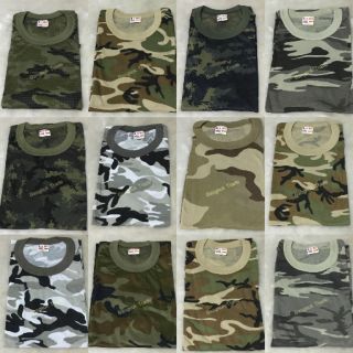 เสื้อยืดทหาร M,L Army ระบุลายในแชท