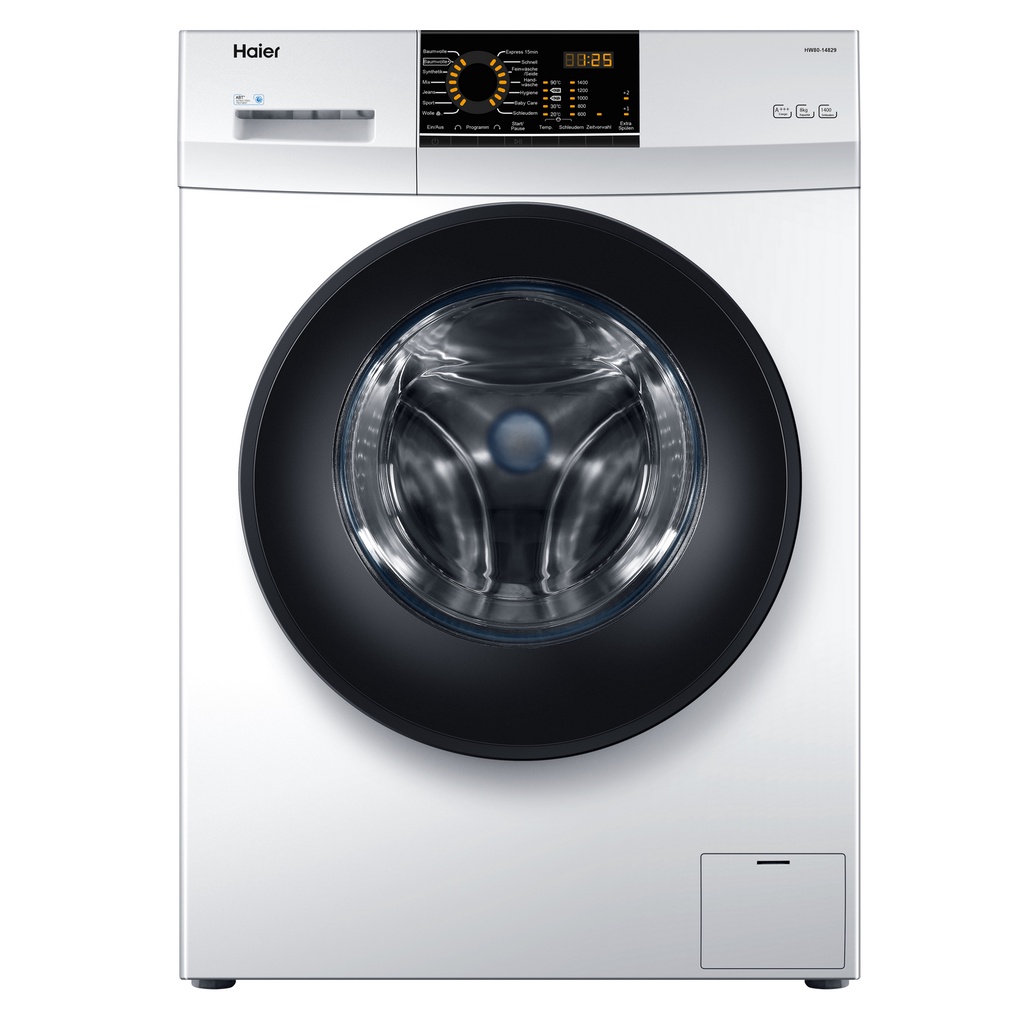 Haier laundry (8KG) HW80-BP10829 เครื่องซักผ้าฝาหน้า ช่วยถนอมผ้า ระบบซักทรงพลัง