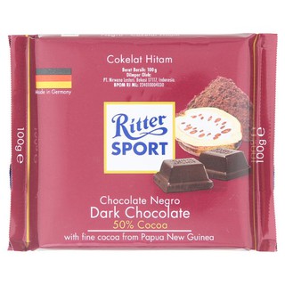 🚚💨พร้อมส่ง!! ริตเทอร์สปอร์ต เพลนช็อกโกแลต 100กรัม Ritter Sports Plain chocolate 100 grams