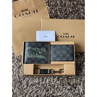 📮@1,250.-🔥🔥GRAND SALE 7 % +📍(ส่งฟรี EMS)🔥🔥💯COACH BOXED 3-IN-1 WALLET GIFT SET IN SIGNATURE