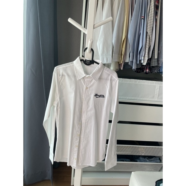 Shirt คอปก แขนยาว สีขาว แบรนด์ haas