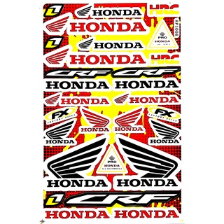 สติกเกอร์ Honda(เหลือง) รถมอเตอร์ไซค์ บิ๊กไบค์ รถยนต์ เนื้อPVC เคลือบเงา กันน้ำ กันแดด คุณภาพดี