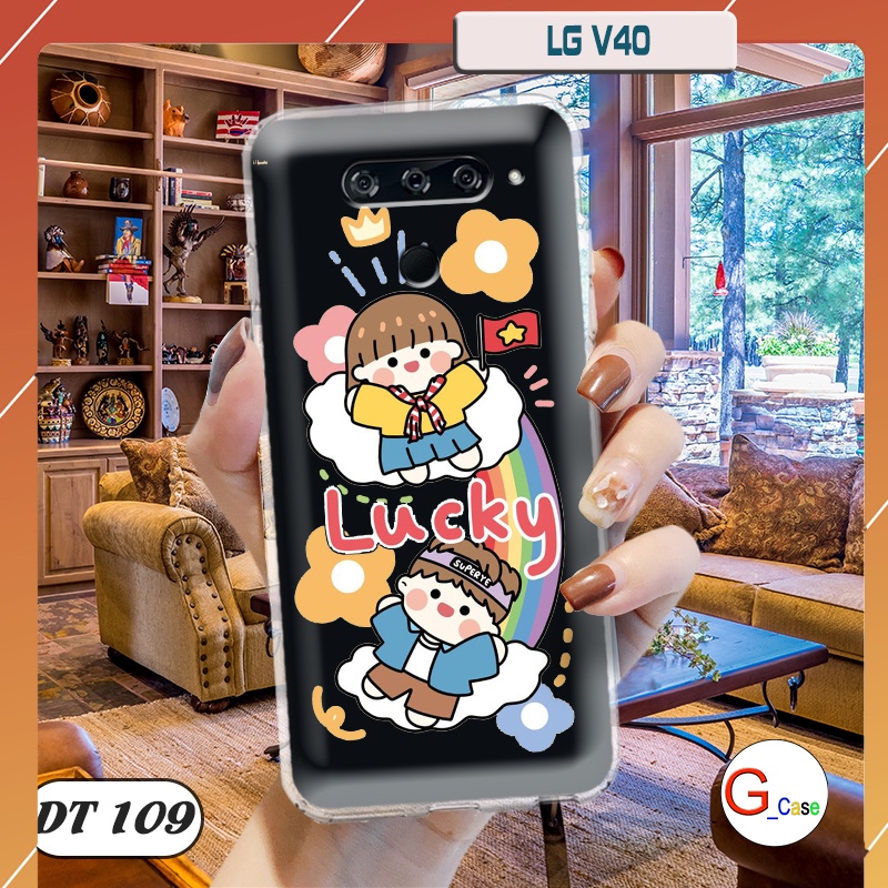 เคสยืดหยุ่นพิมพ์ลาย LG V40