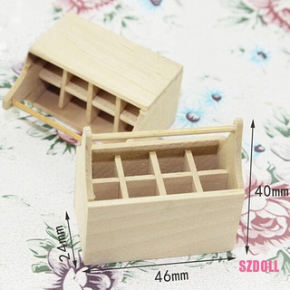 [SZDOLL6] กล่องเครื่องมือไม้จิ๋ว 1:12 สําหรับตกแต่งบ้านตุ๊กตา diy