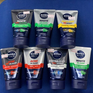 โฟมล้างหน้า นีเวีย เมน Nivea Men ขนาด 100 กรัม(สูตร White oil clear,Anti-age,Acne,Extra White) ราคาพิเศษสุดคุ้ม !!