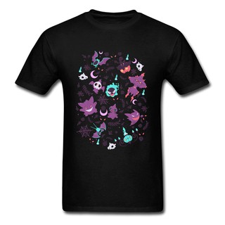 เสื้อยืด Pokemon Lavendertown เสื้อยืดสีดำผู้ชายพ็อกเก็ตมอนสเตอร์เสื้อ Tees Tshirt Kawaii Anime Lover