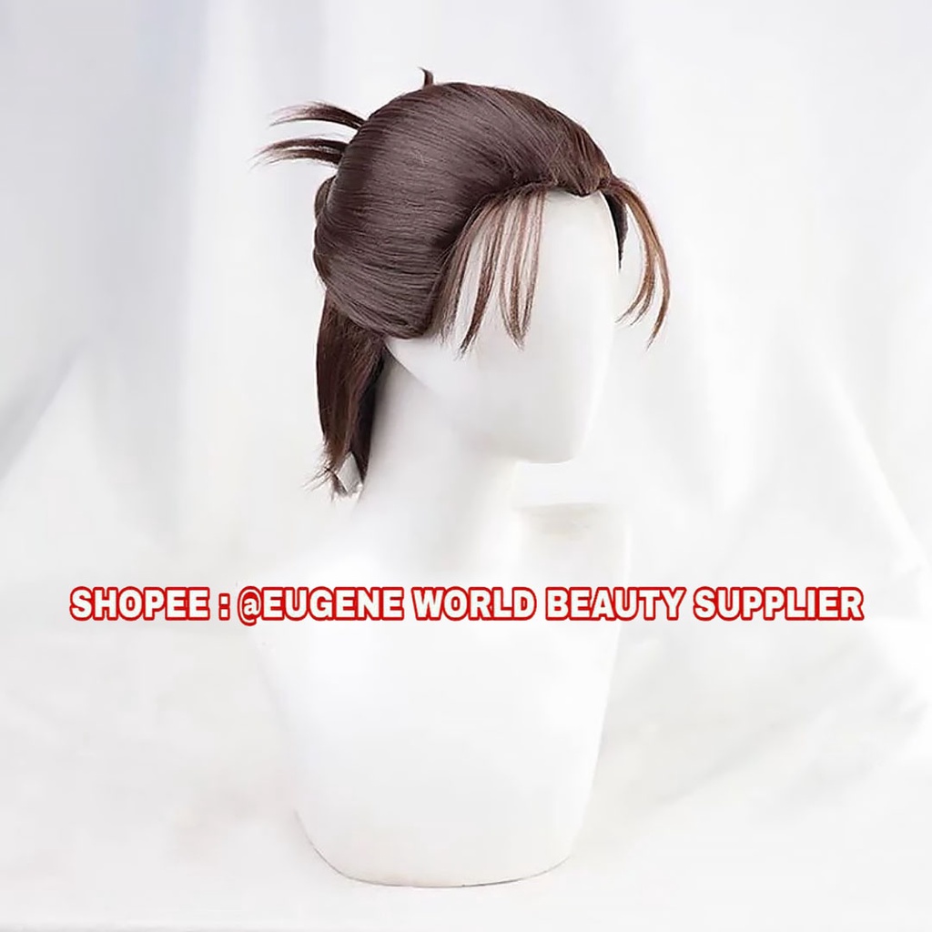 FULL WIG ANIME COSPLAY WIG EREN YEAGER LONG TIE SEASON 4 ATTACK ON TITAN BROWN WIG EREN JAEGER LONG 