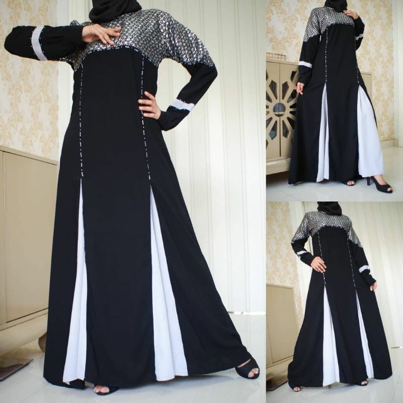 Gamis Abaya Saudi Abaya Arab Abaya Black Abaya ชุดเสื้อคลุม ด้านนอก ชุดชาวมุสลิม ชุดปาร์ตี้