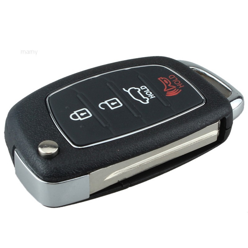 For HYUNDAI ix45 Santa Fe 2013-2014 Flip Key Shell Remote Key Case Fob 4 Buttons