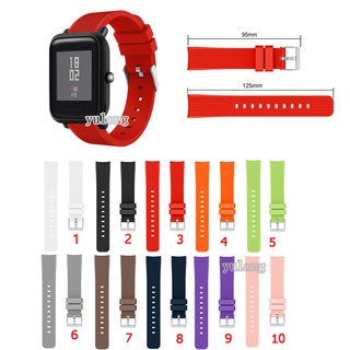 20mm สายรัดสายซิลิโคนสำหรับ Huami Amazfit Bip 3 Lite S U Pro Bip3 Silicone Strap