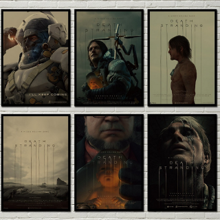 สติกเกอร์โปสเตอร์กระดาษคราฟท์ ลายเกม Death Stranding สําหรับตกแต่งผนัง