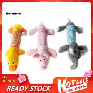 ❂RX❂Cute Dog Toy Pet Puppy Plush Sound Chew Squeaker Squeaky Pig Elephant Duck Toy