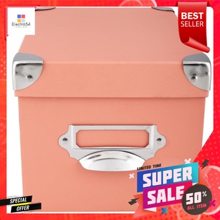 กล่องกระดาษเหลี่ยม STACKO ไซซ์ S 16x24.3x14 ซม. สีชมพูPAPER STORAGE BOX STACKO S 16X24.3X14CM PINK