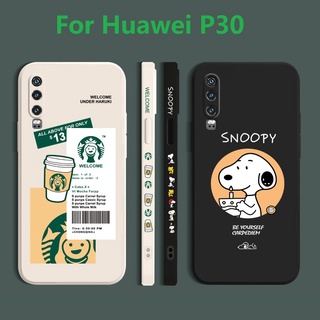 Winnie the Pooh Snoopy เคส Huawei P30 Pro Soft Case Edge Prints วินนี่เดอะพูห์ Huawei P30 Lite P20 Pro เคสซิลิโคน Huawei P30 เคสโทรศัพท์ แบบนุ่ม Maruko